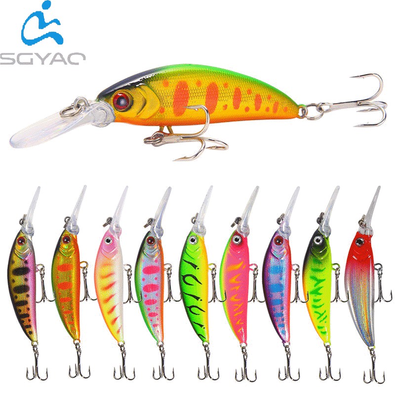 9Pcs Sinking Minnow Umpan Pancing 7cm 6g Swimbait Fishing Lure Bass Wobbler Hard Aritificial Ikan Kail Memancing Bait Tackle