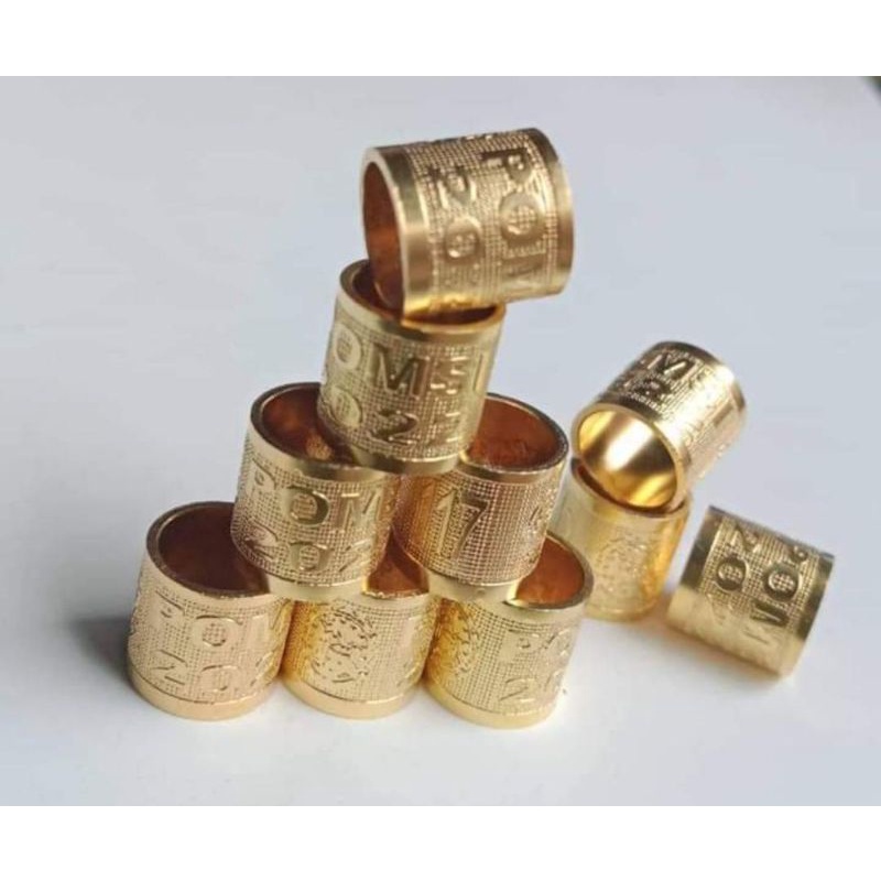 ring merpati/segel merpati/bisa cetak nama + no.hp kuningan ukir 1cm