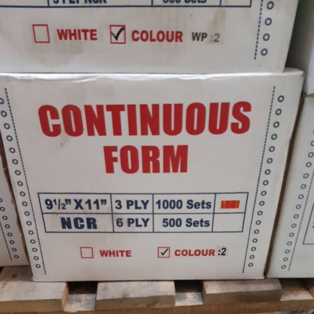 

Continuous form / kertas komputer 3 PLY isi 1000 set