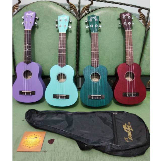 Ukulele Soprano Merk Cowboy Original Tipe UK-21 BL Bonus Tas Senar Pick Murah Jakarta