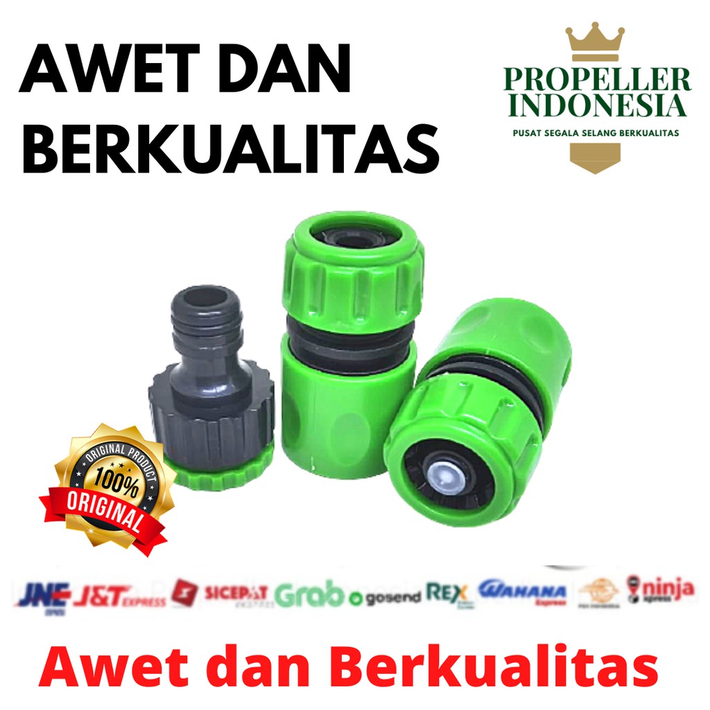 Sambungan Selang Air Paket Quick Connector 1/2&quot; dan 5/8&quot;