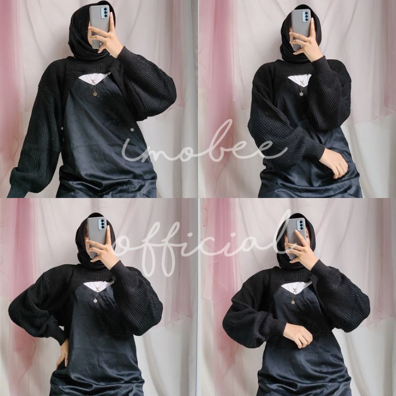 SECKER CROP RAJUT 7 GETT OVERSIZE // CROP BALERO ATASAN WANITA