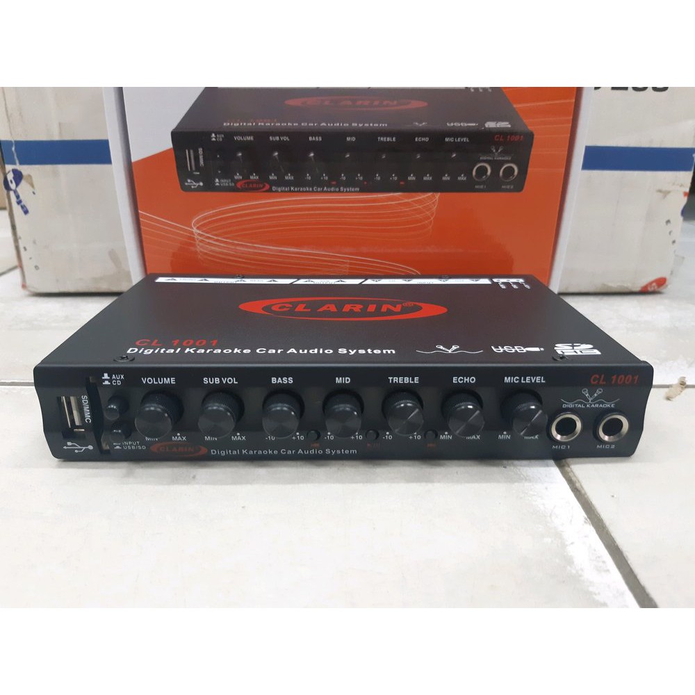 PRE AMP KARAOKE MOBIL CLARIN CL 1001 USB SD  Terlaris