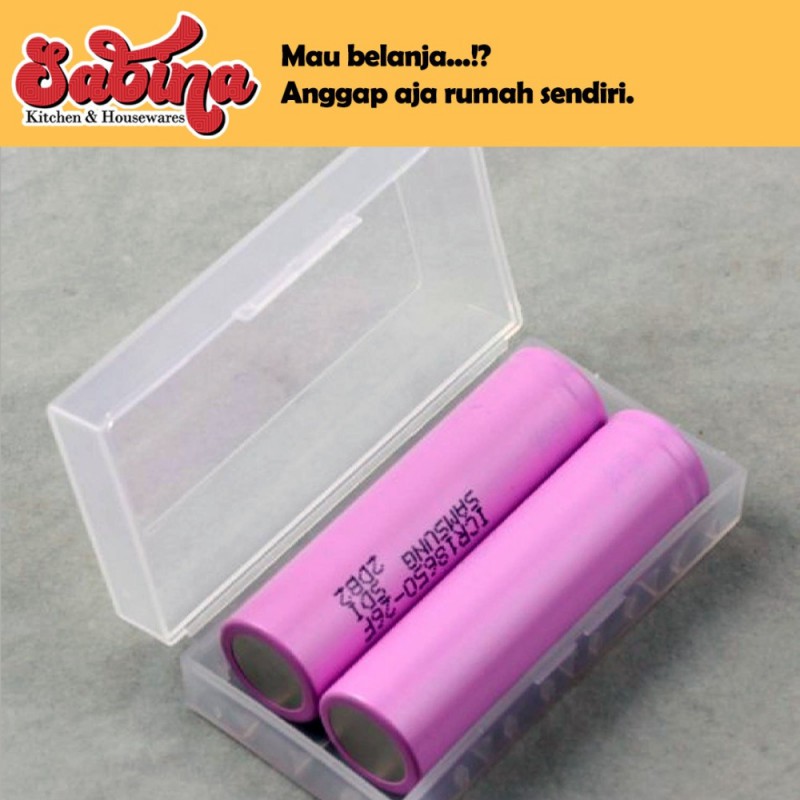 Casing Kotak Tempat Baterai Transparan YCDC