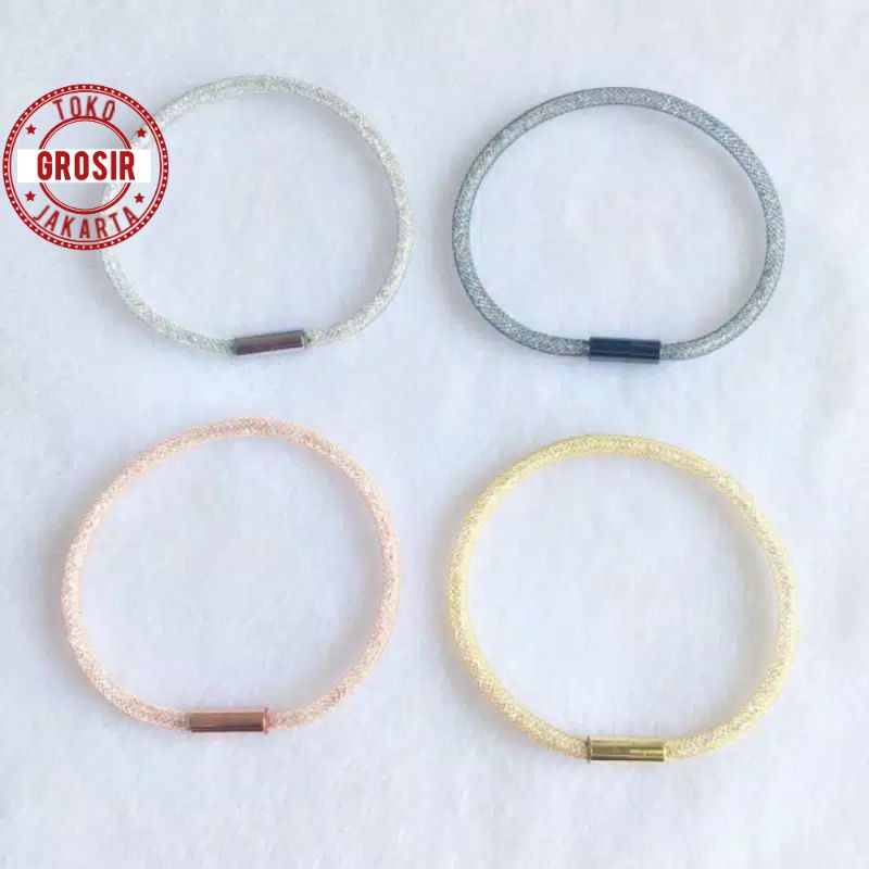 COD ✅ Gelang Gliter Magnet Untuk Liontin Huruf Atau Emas