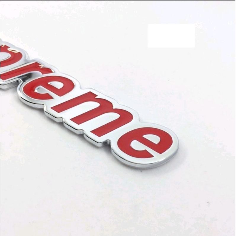 Stiker Emblem Mobil SUPREME Bahan METAL