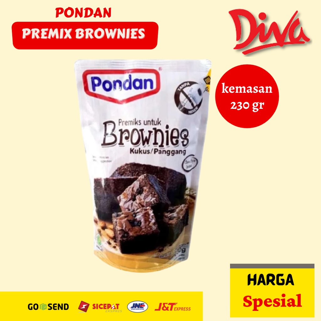 [230gr] Pondan Brownies Kukus / Panggang