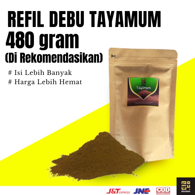 REFIL ISI ULANG DEBU TAYAMUM 480 GRAM