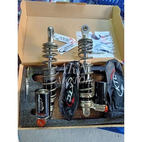 Shock belakang ktc racing original apex 335 mm nmax pcx 150 tabung bawah bonus sarung shock