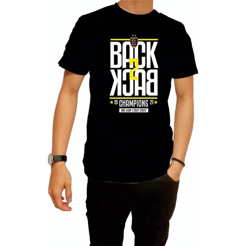 T shirt Kaos Bali United Back 2 Back Champions