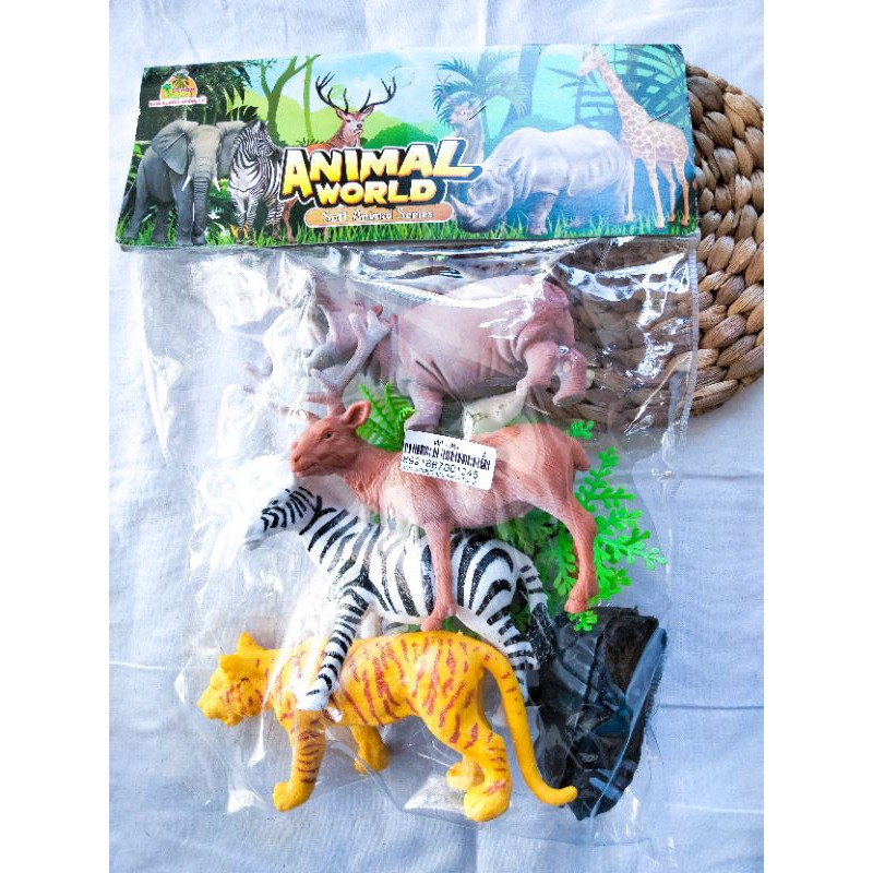 Mainan Anak Animal World TERMURAH main Hewan karet mini BERKUALITAS SNI toys kids miniatur hewan asl