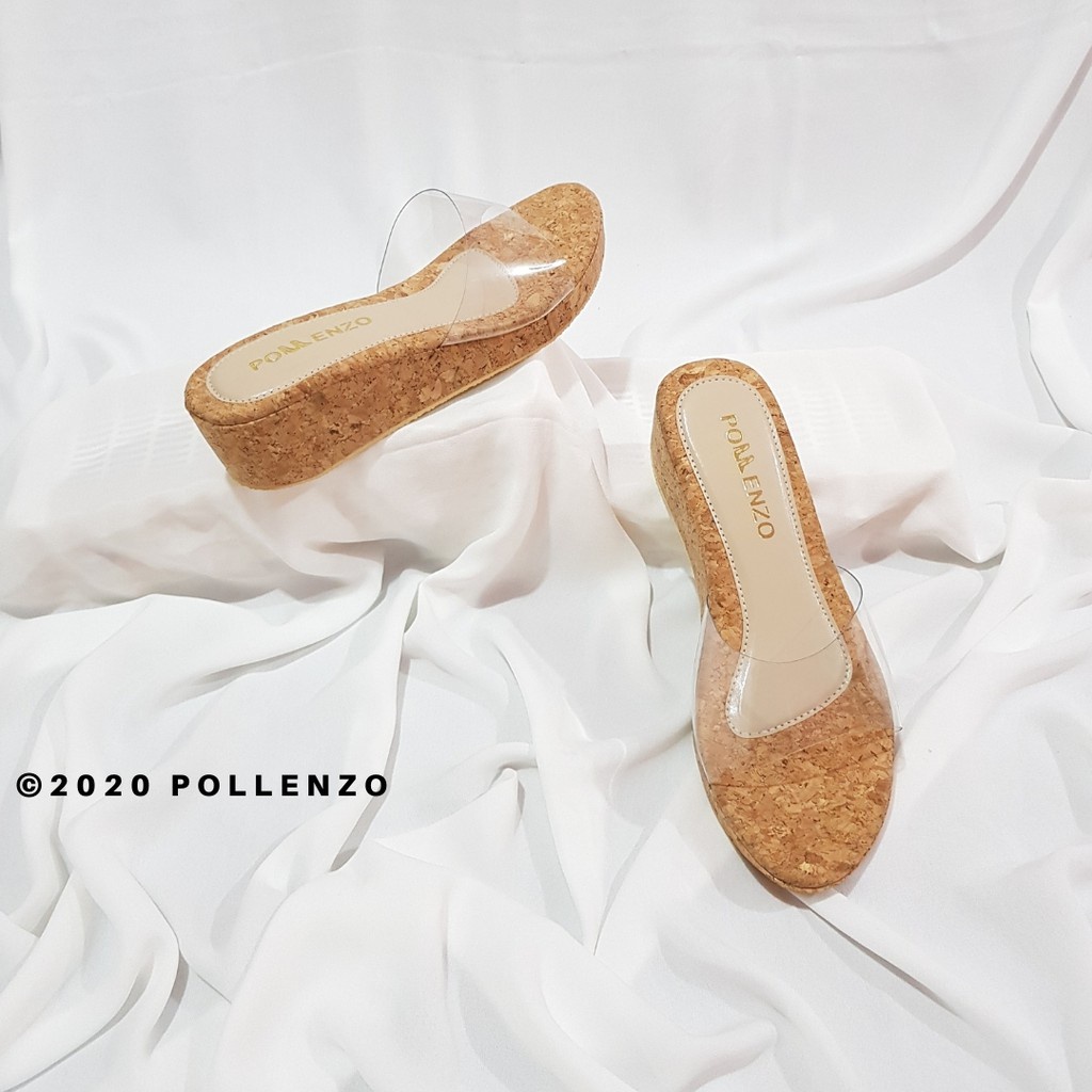Sandal Wedges Wanita Zn04 / Sandal Wedges Wanita Kekinian / Sandal Wedges Wanita Terbaru Pollenzo - 