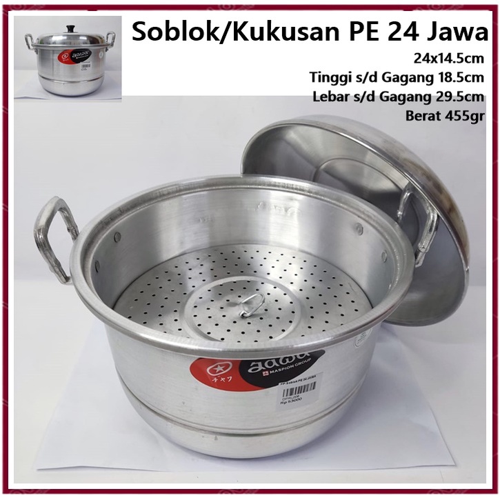 Panci Soblok/Kukusan/Steamer Jawa PE 24 Maspion