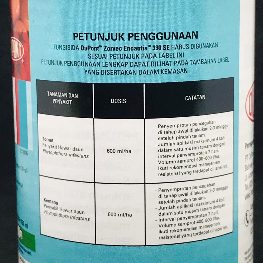 Fungisida Zorvec Encantia 330 Se 150 Ml Dupont Corteva Amistartop Orondis Opti Shopee Indonesia