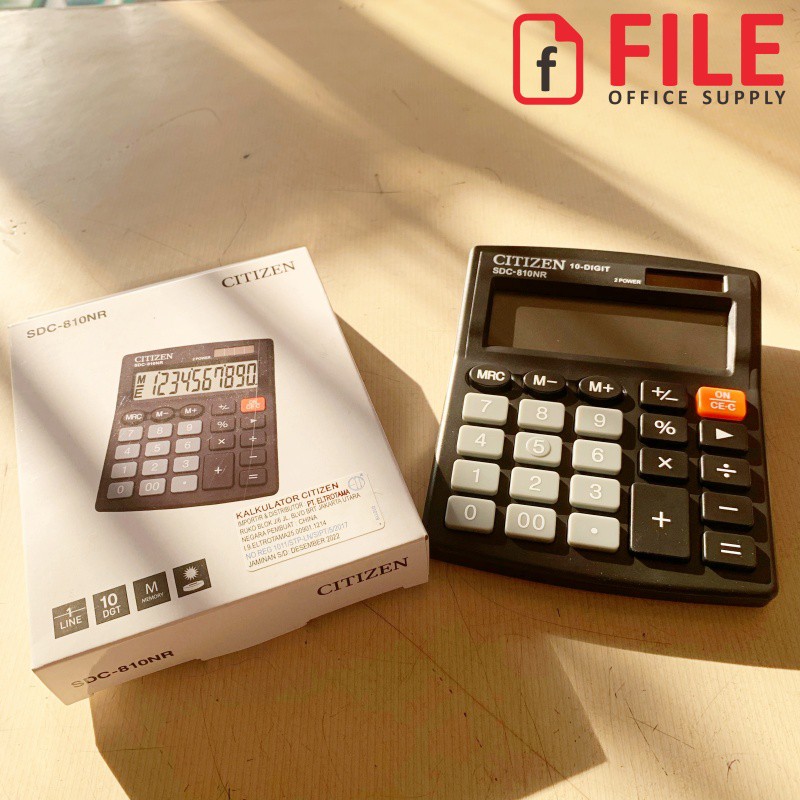 

Kalkulator / Calculator 10 Digit Citizen SDC-810NR
