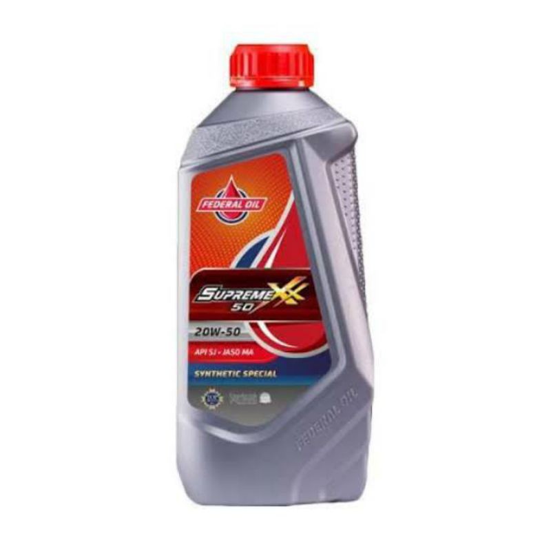 oli motor federal supreme xx 50 sae 20w-50 api sj isi 800ml