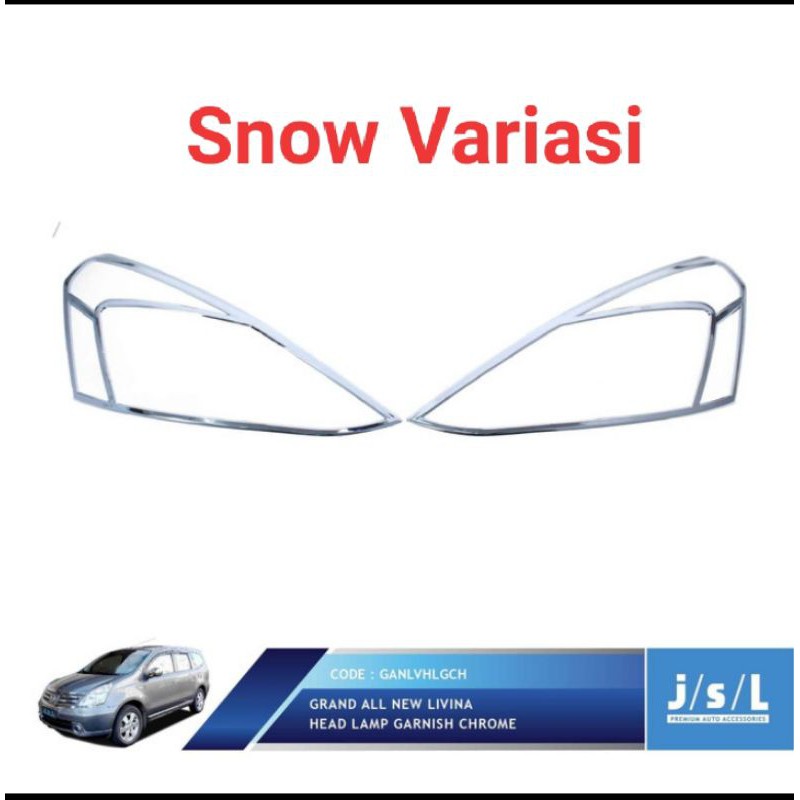 Garnish Lampu Depan Nissan Grand All New Livina Chrome