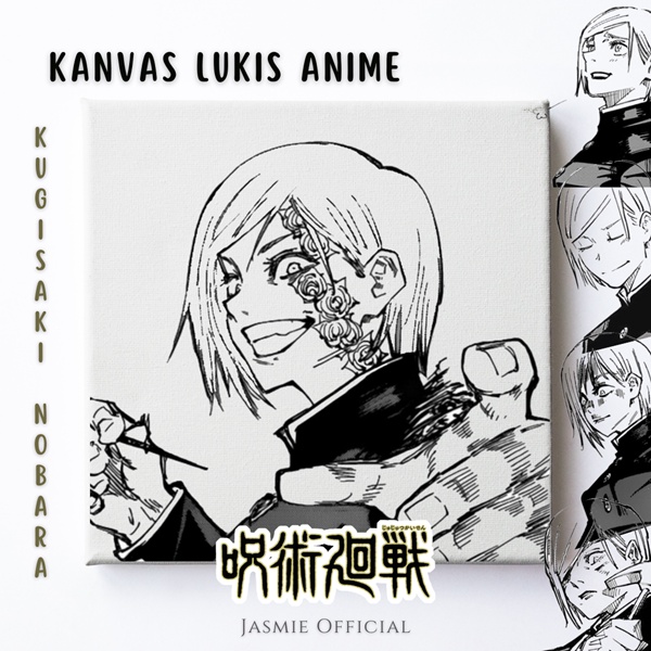 JUJUTSU KAISEN Kugisaki Nobara Fanmerch Anime Kanvas Lukis (BISA CUSTOM) - Canvas Painting Anime Fan