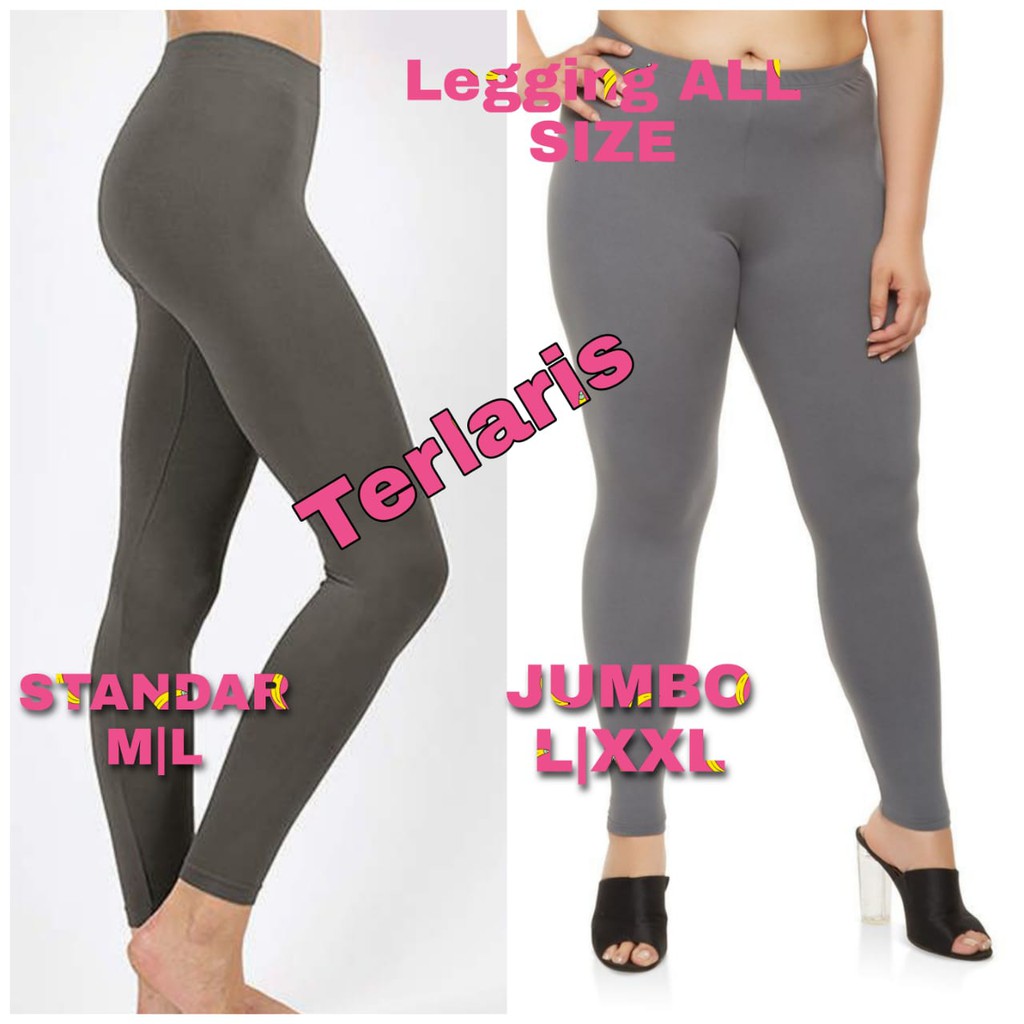 Legging Jumbo Dan Standar Panjang Ukuran S-XXL BB 25-90 KG