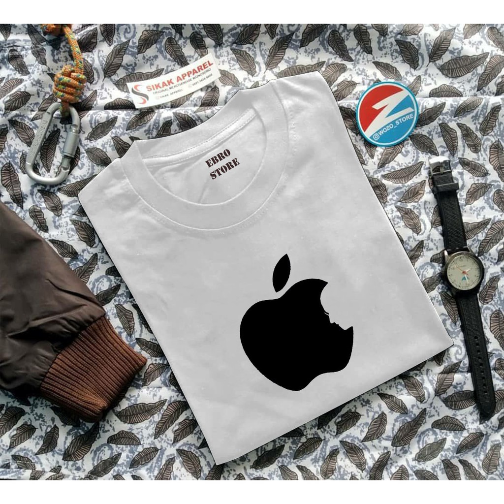 BAJU KAOS MOTIF APPLE/ BAJU KAOS PRIA WANITA MOTIF APPLE/ BAJU KAOS DISTRO TERMURAH