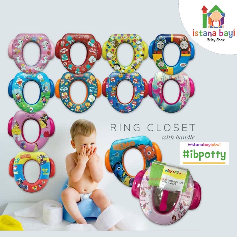 Potty Seat with Handle / Ring Closet /Alas dudukan toilet ada pegangan