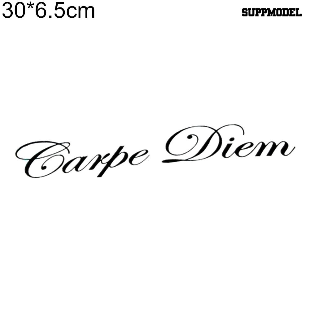 Carpe Diem Sticker Decal Dekorasi Kaca Depan Mobil Motif Tulisan Carpe