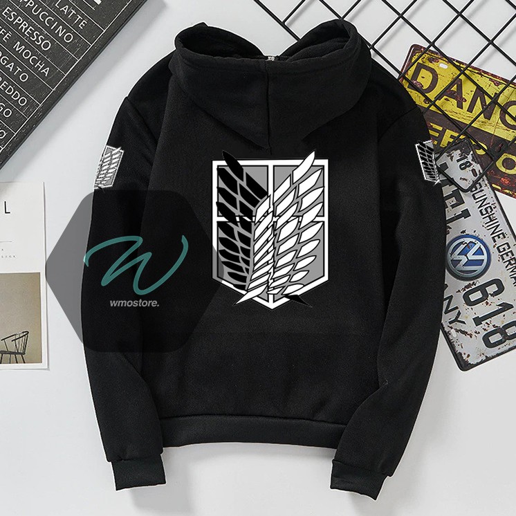 Jaket Anime Attack On Titan Hoodie Sweater ANAK / DEWASA Pria Wanita Terbaru Terlaris