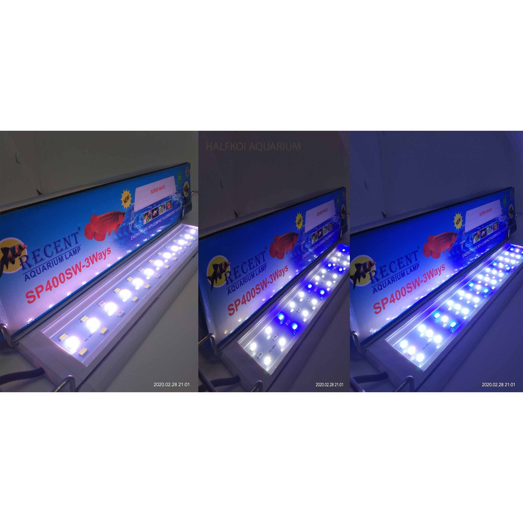 Lampu Aquarium led RECENT SP 400 SW 3 WAYS 40 cm 15 watt