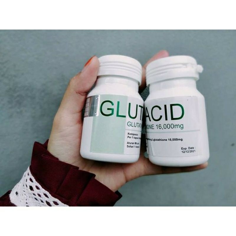 Glutacid asli 100% original - obat glutacid pemutih badan suplemen pemutih kulit tubuh ampuh COD