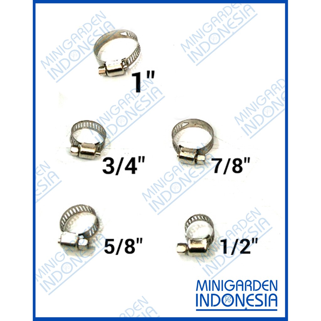  Klem  Selang  Hose Clamp 5 8 1 2 3 4 7 8 1 