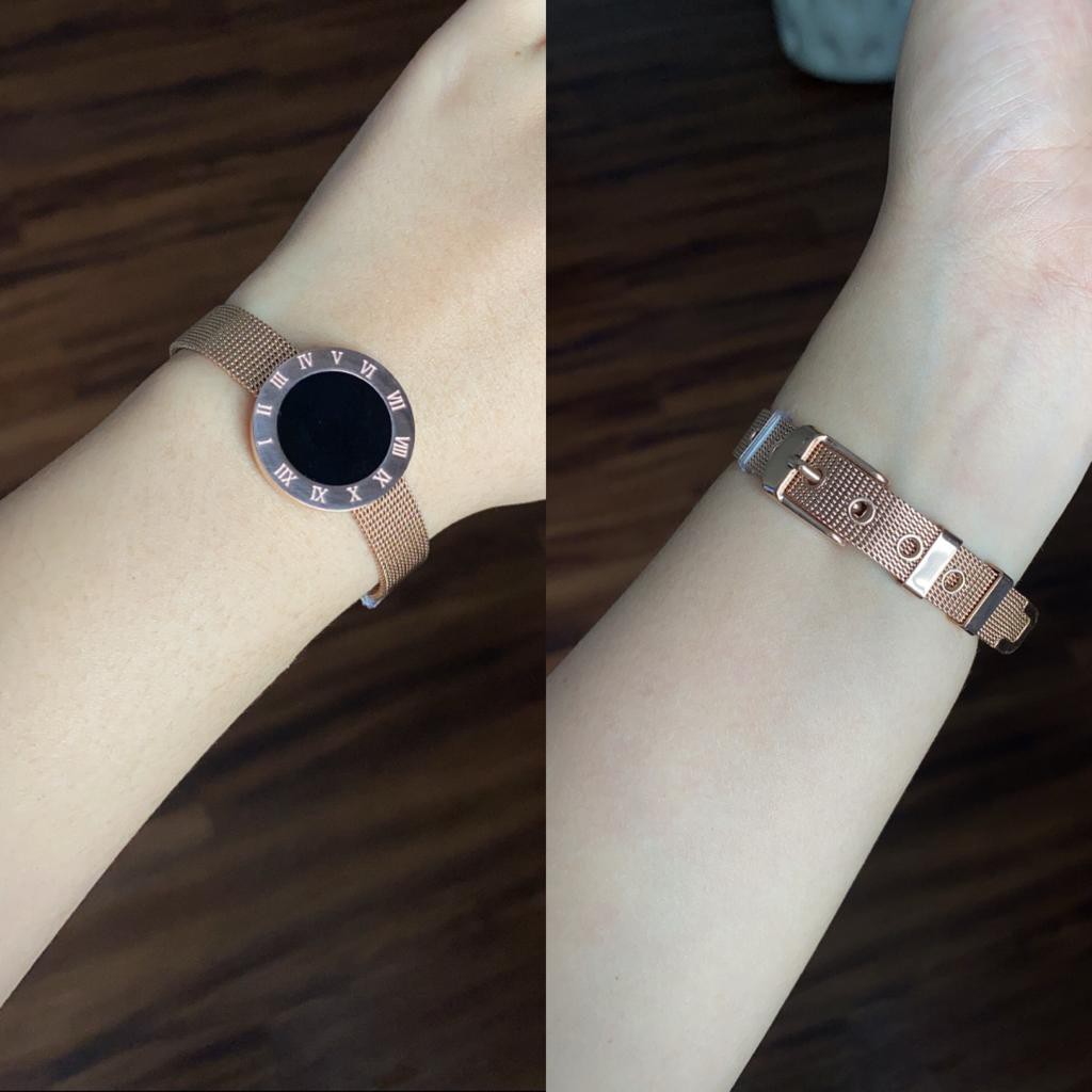 Gelang Tangan Titanium model Jam Wanita Korea Trend Masa Kini Cocok Hadiah ulang tahun GK137