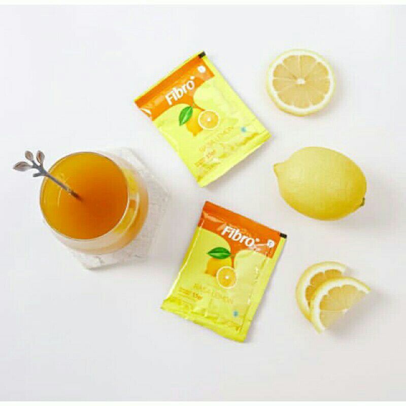 Fibro Fiber Detoks Detox Ecer Satuan Eceran Saset BAB Lancar Rasa Lemon Original Official Asli 100%