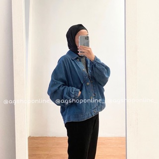 Vintage baggy oversized denim jacket by AGS&co Rp127.000