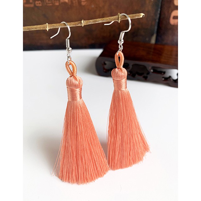 LRC Anting Gantung Fashion Alloy Tassel Earrings F70368