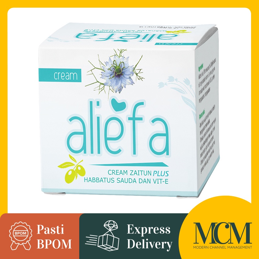 Krim Wajah Aliefa Zaitun Plus Habbatus Sauda & Vitamin E - 15 gr