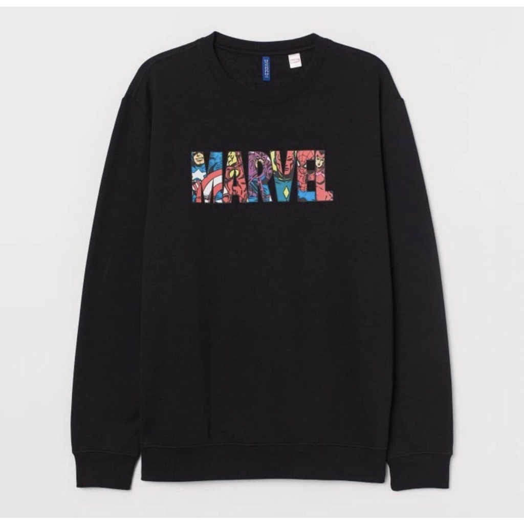 CREWNECK MARVEL H&amp;M - BLACK FULLTAG LABEL