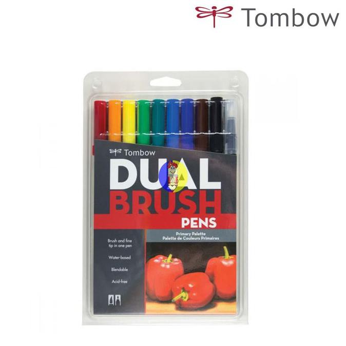 

Kualitas Terbaik] New ! Tombow Dual Brush Pen Primary Pallete Set 10 Clr