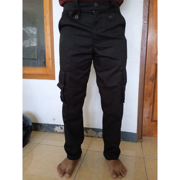 celana PDL satpam repstok coklat tua