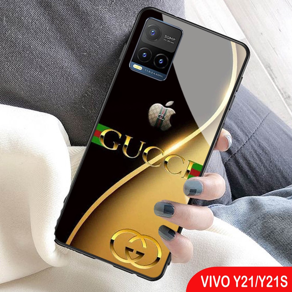 [A07] Softcase Glass Kaca Vivo Y21 2021 Y21S /Casing Handphone Vivo Y21 2021 Y21S / Case Hp Vivo Y21