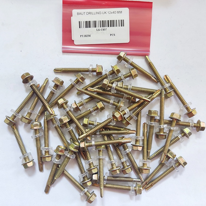 Baut baja ringan roofing sds/Baut drilling/Baut Baja ringan 10x16 -12x20 - 12x25 - 12x30  - 12x40 - 