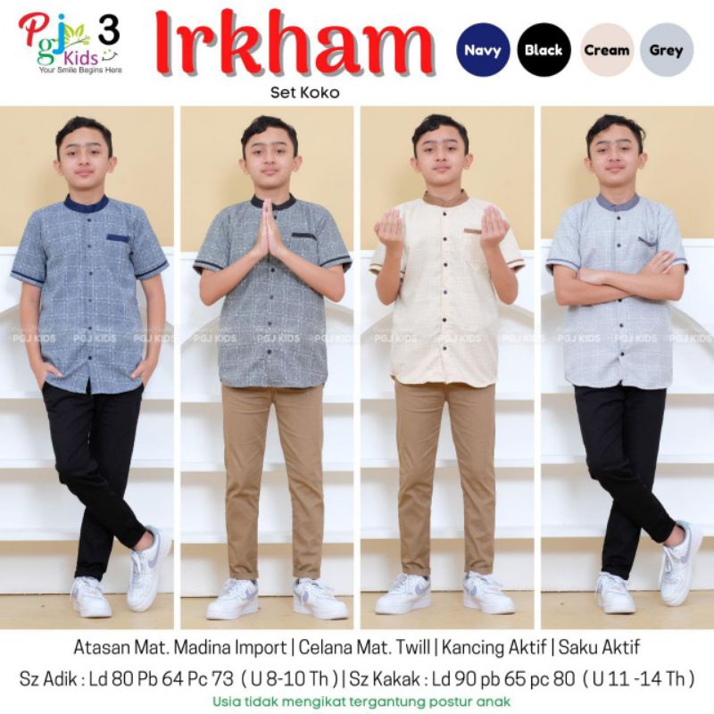 irkham set koko anak cowok by pgj kids