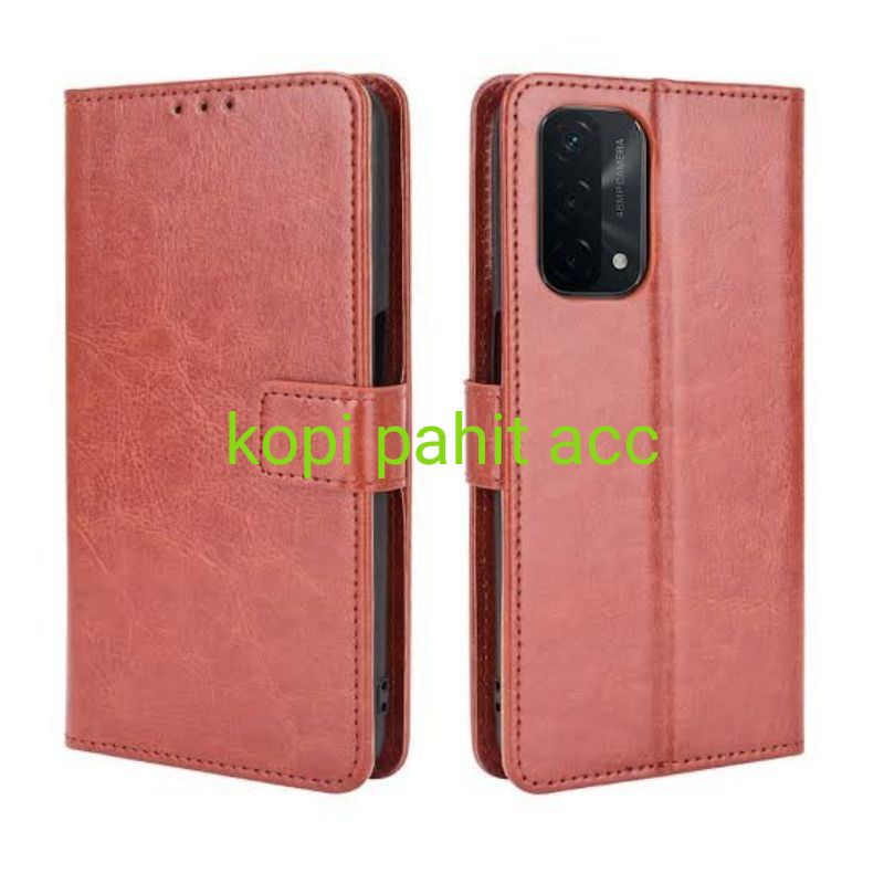 flipCase wallet Oppo A74 4G case dompet leather case+Gantungan