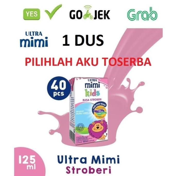 

BAYAR COD Susu Ultra Mimi Kids (STROBERI) - 125 ml (1 DUS ISI 40) - GOJEK/GRAB