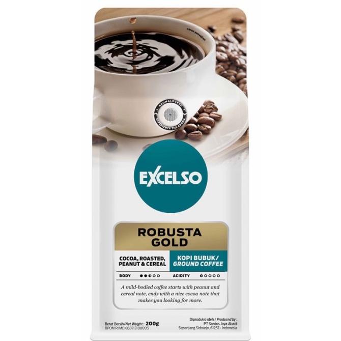 

Produk Excelso Robusta Gold 200 Gr - Ground / Bubuk Sale!!!