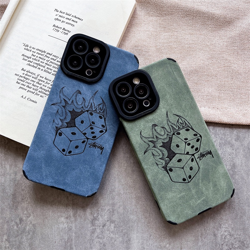 Soft case Pelindung Bahan Kulit Tekstur shockproof Untuk iphone 11 pro max 14 12 13 pro max X Xs max XR 78 plus se2020