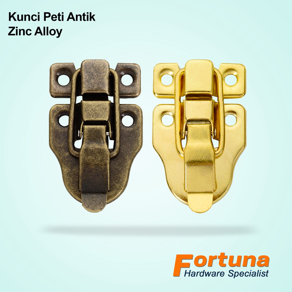 FORTUNA Kunci Pengait Kotak Box Peti Kayu Antik Model Moncong Bebek - 60MM