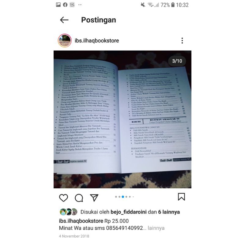 Dalil dalil rujukan amaliyyah NU