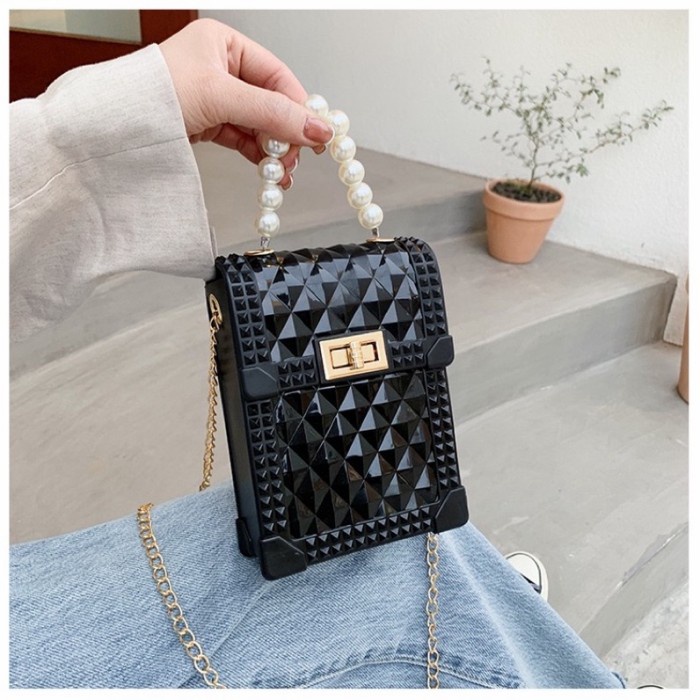 tas hp wanita selempang Jelly Wanita Fashion 3161 - Hitam L1B2 COD BAYAR DI TEMPAT BEST SELLER PREMI