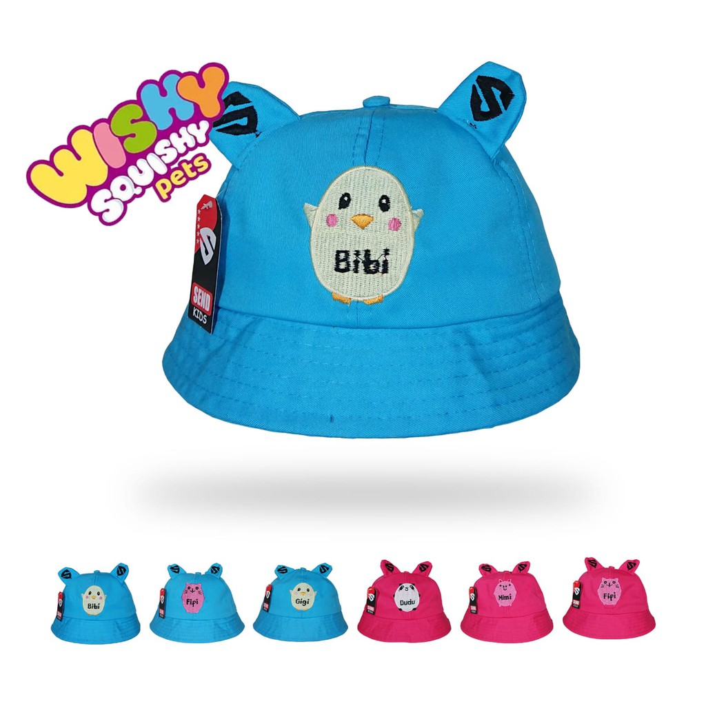 Topi bucket Anak terbaru karakter squishy pats