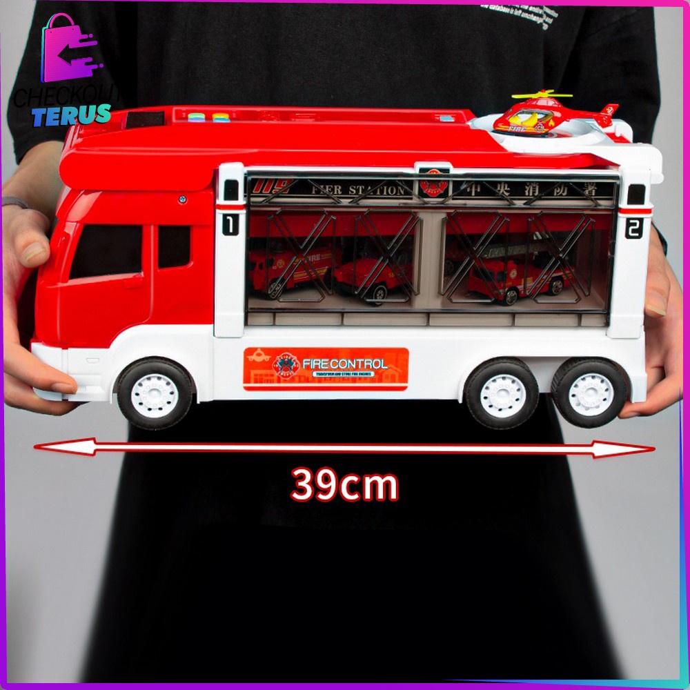 CT M232 M236 Mainan Truk Kontruksi DIY Parking Lot Playset Mainan Mobil Outdoor Adventure Ada Musik Mainan City Parking Lot Set Anak